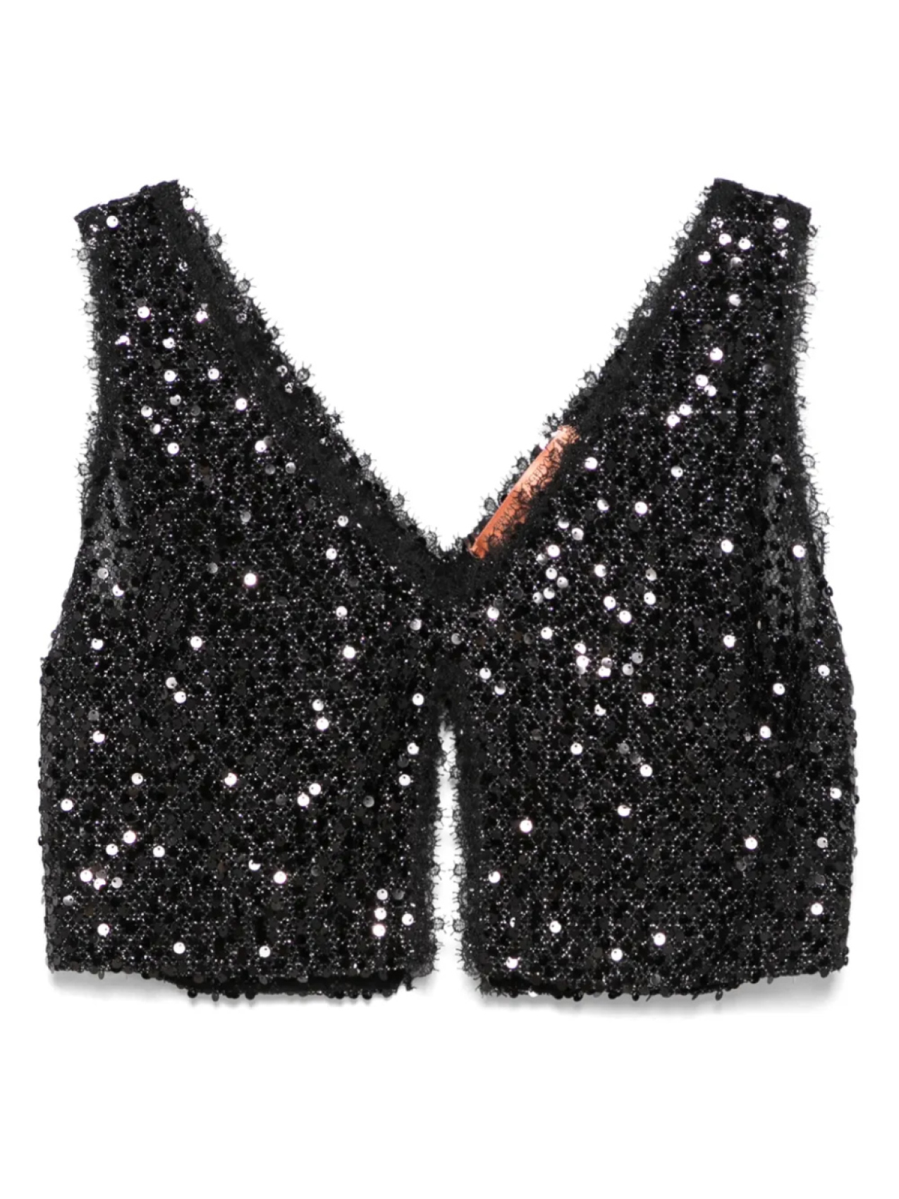 

Топ с пайетками Ermanno Scervino, черный