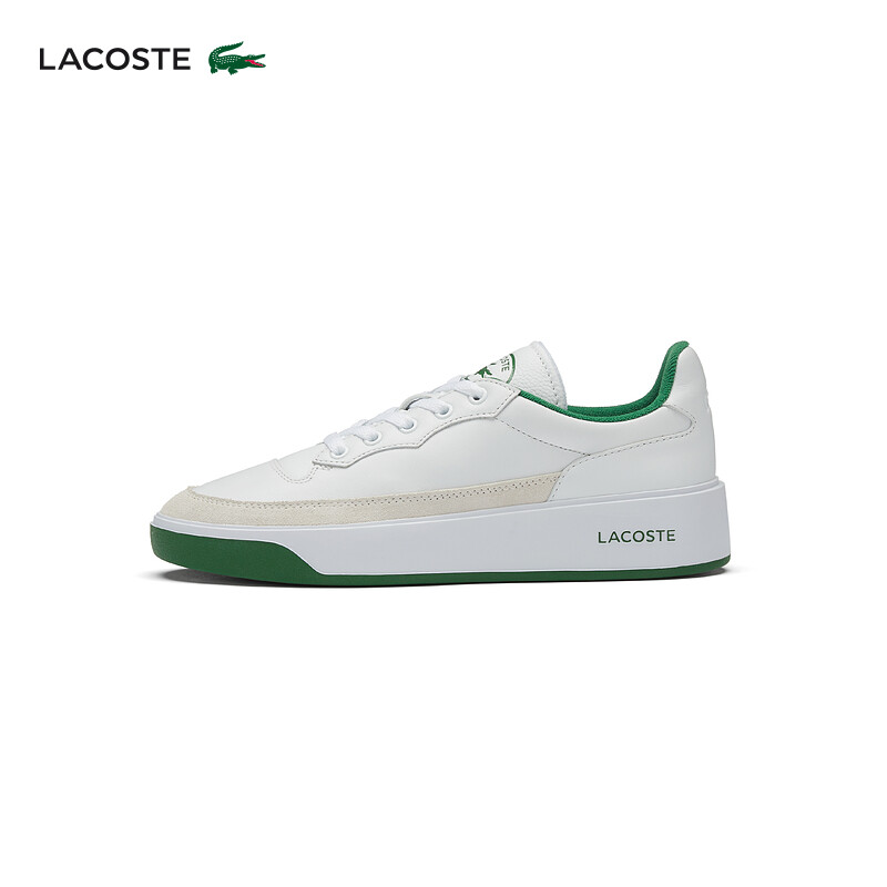 

Кроссовки мужские Lacoste из крокодиловой кожи, белый / светло-зеленый