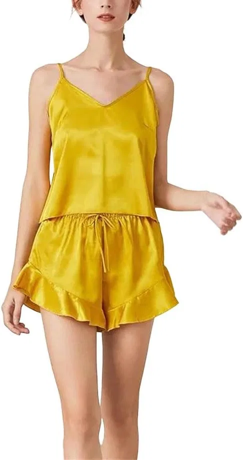 Комплект пижамы из сатина, Women's Satin Sleepwear, 3