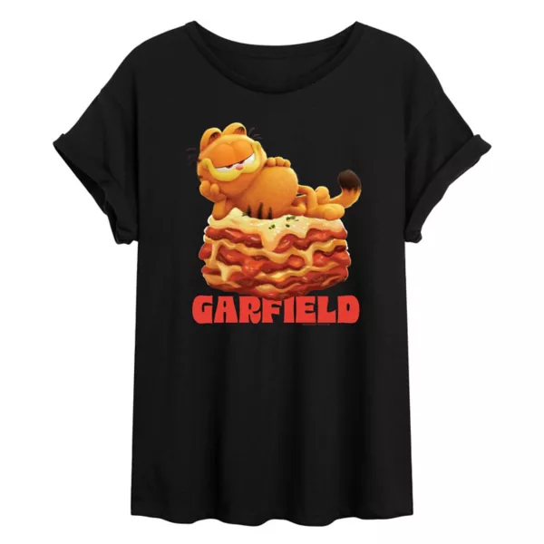 

Детская оверсайз футболка Garfield с лазаньей Licensed Character, черный