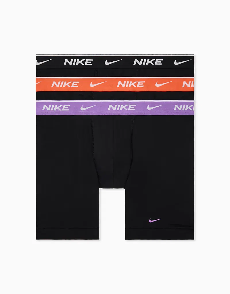 Комплект из трех хлопковых боксеров Nike Essential, черный