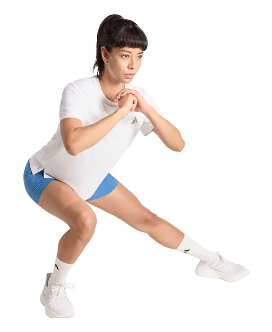 Женская футболка с круглым вырезом и короткими рукавами adidas, White — фото 2