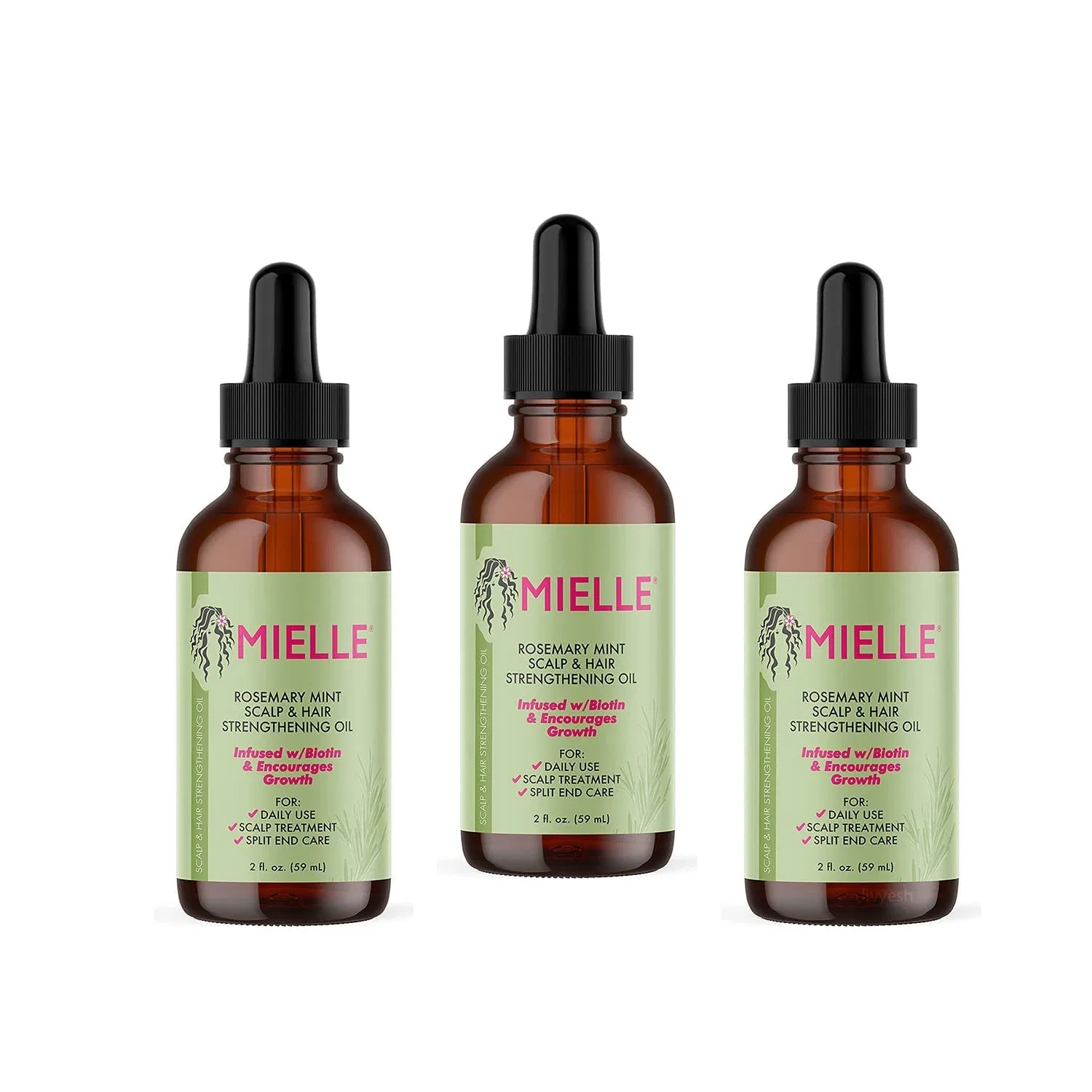 Масло для укрепления кожи головы и волос с розмарином и мятой Mielle Organics