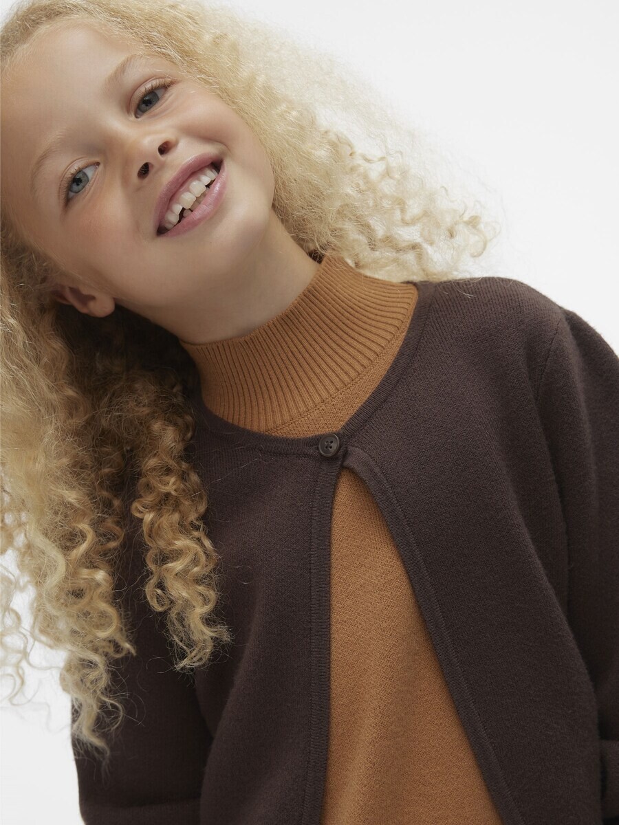 Кардиган Vero Moda Girl Knit Cardigan KENYA, цвет Mocha — фото 4