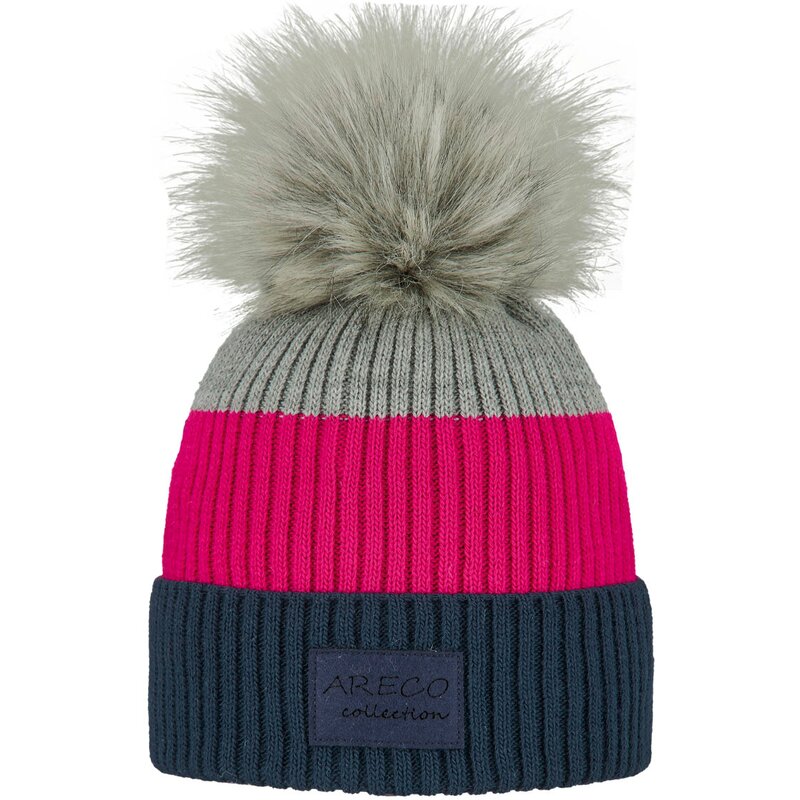 

Шапка с помпоном для юниоров Areco, розовый