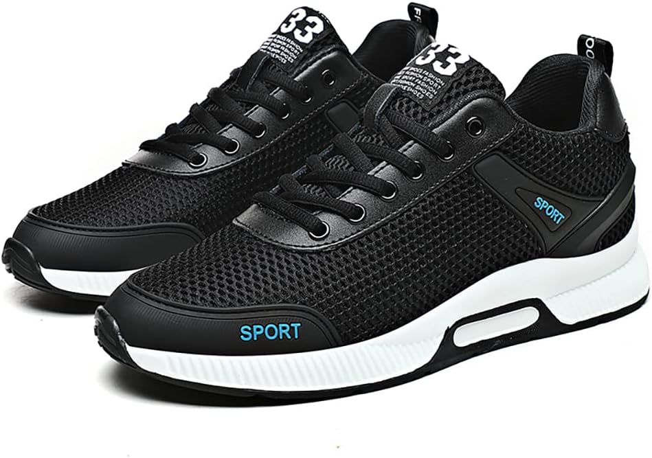 

Мужские модные кроссовки ailishabroy с дышащей тканью: повседневные туфли на скрытой подошве для уверенных в себе мужчин, черный