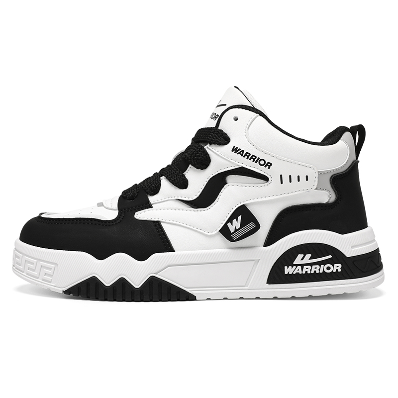 

WARRIOR Пуховидные кроссовки высотой увеличивающие износостойкие легкие высокие скейтбордские мужские - бежевый синий красный, цвет Beige Blue Red