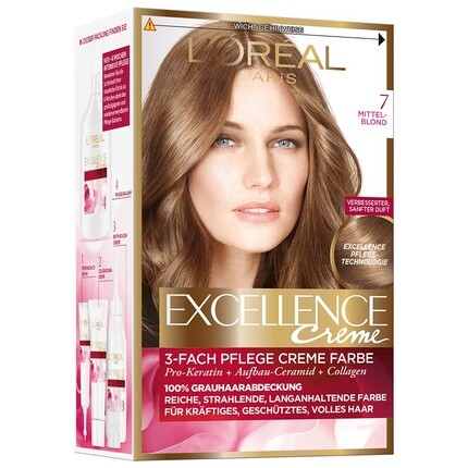 

Краска для волос Excellence Creme 7 Средне-русый, L'Oreal