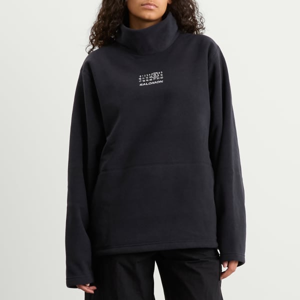 Флисовая куртка с высоким воротником Salomon Mm6 Maison Margiela, washed черный — фото 2