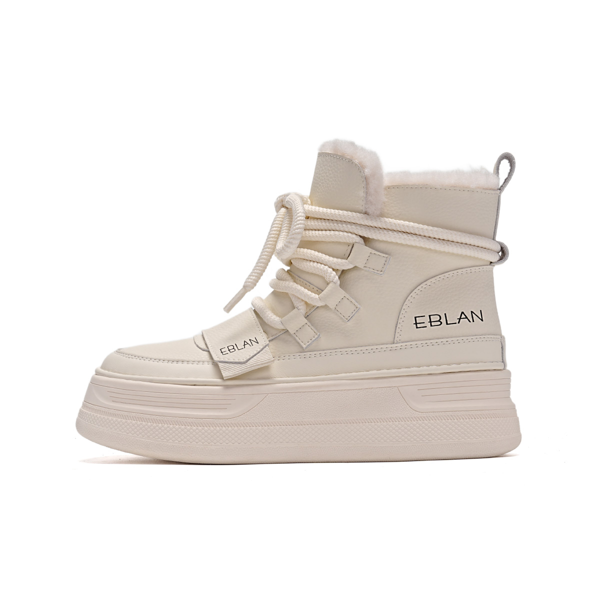 Зимние ботинки женские EBLAN, Beige (Fleece-Lined)