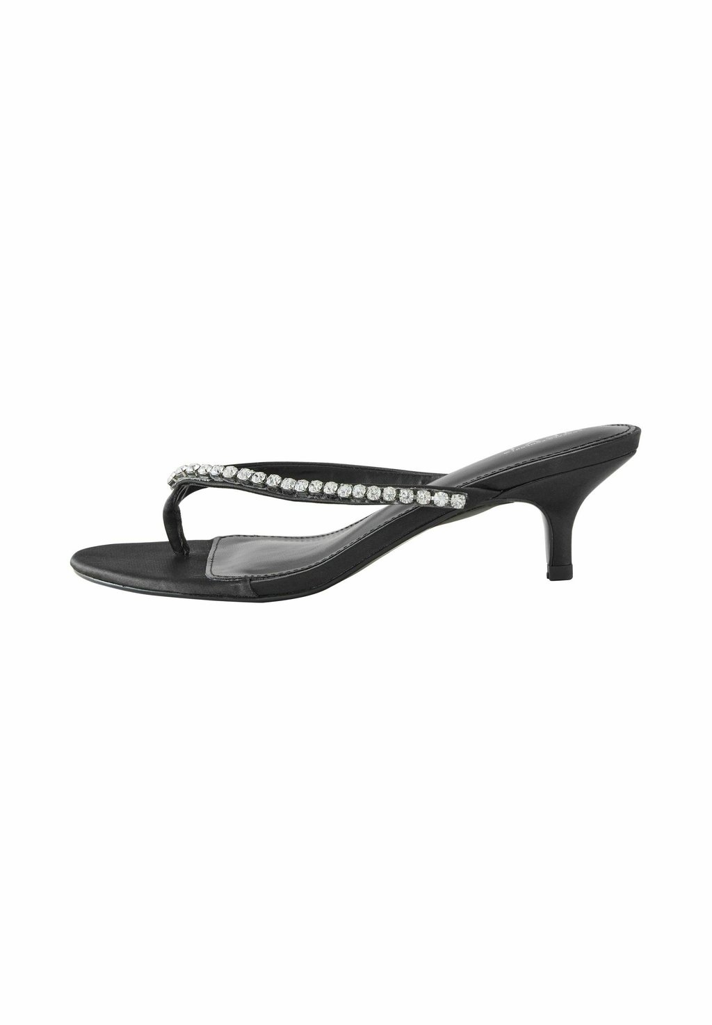 Сандалии с Т-образной застежкой REGULAR FIT - FOREVER COMFORT JEWELLED TOE THONG KITTEN HEELS Next, черный