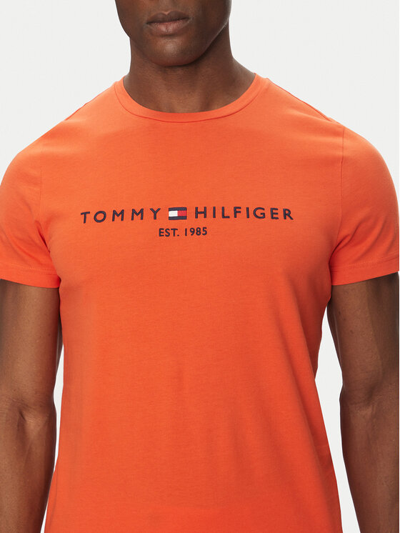 Футболка regular fit Logo MW0MW11797 Tommy Hilfiger, оранжевый — фото 4