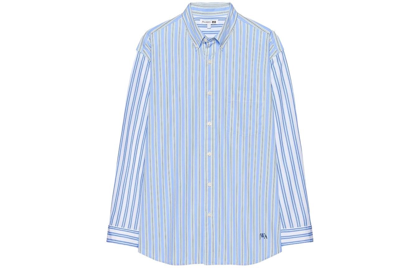 

Мужская рубашка UNIQLO, Розовый/Синий