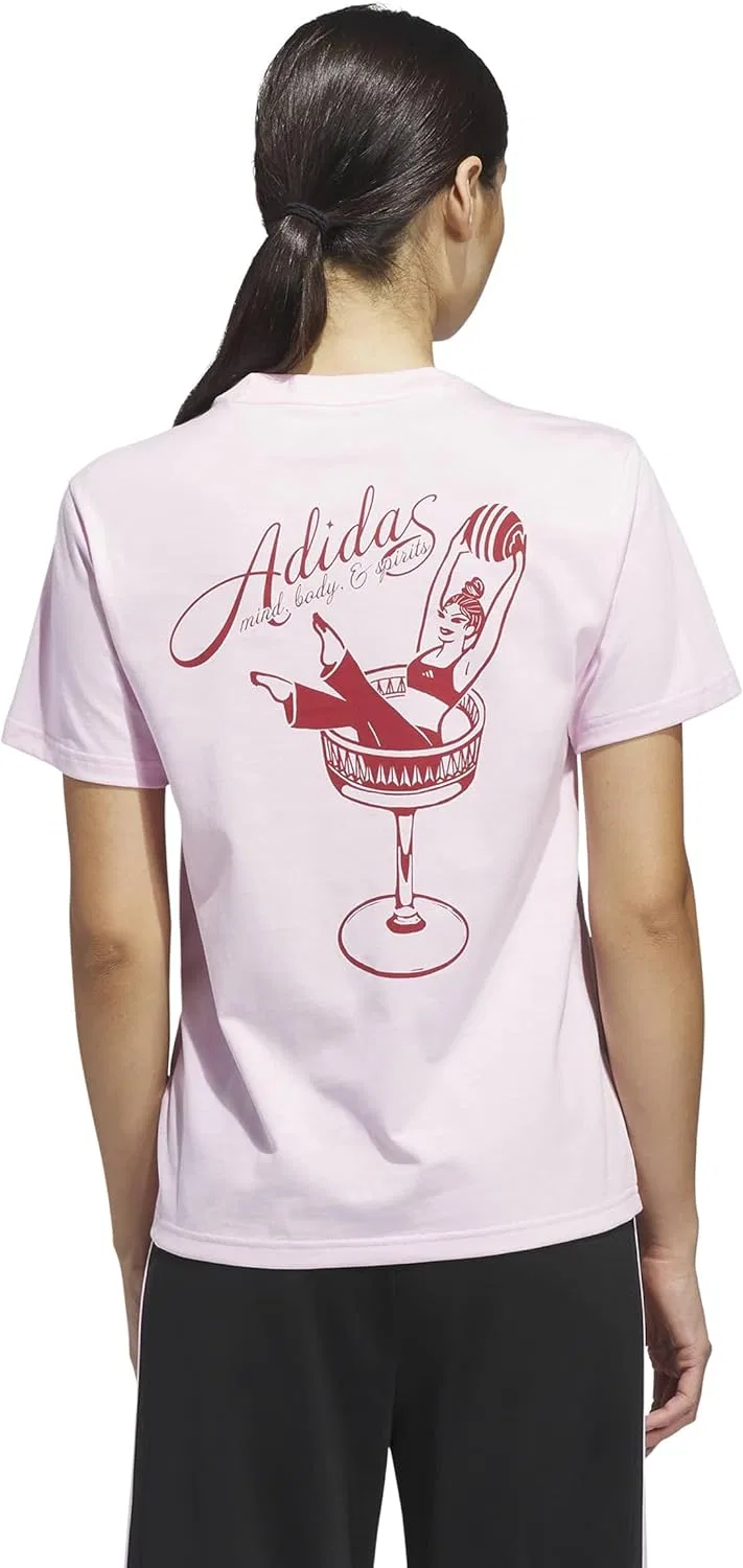 Футболка женская adidas Mind Bodysuit and Spirit(s) Graphic, Clear Pink — фото 3