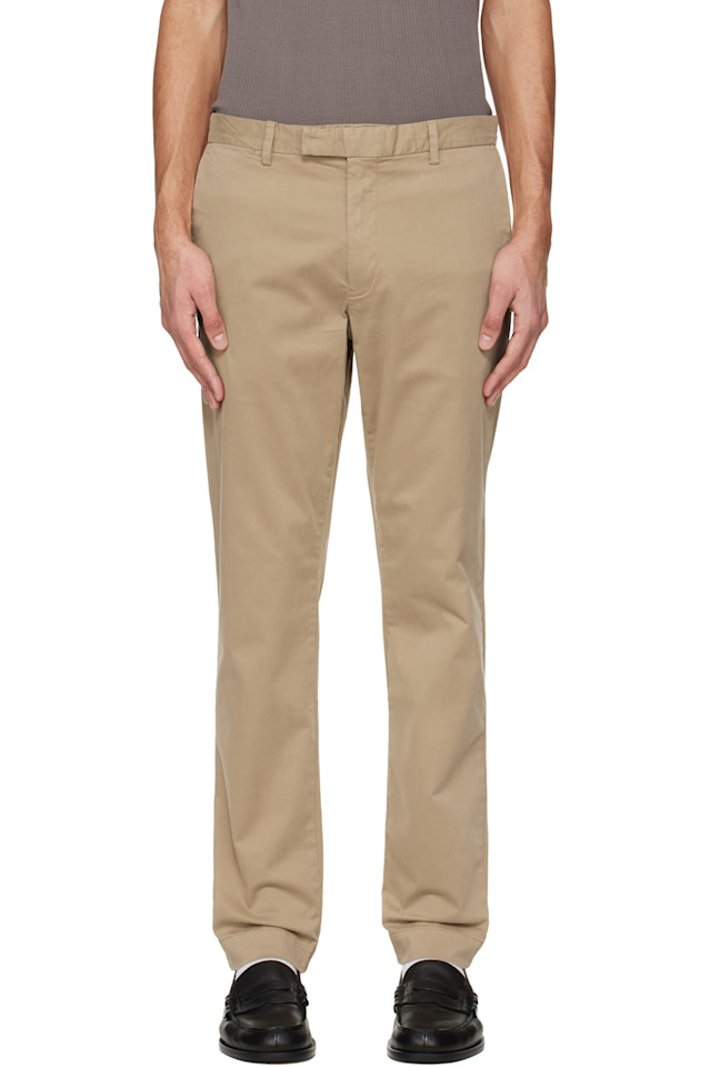 

Polo Ralph Lauren Узкие атласные брюки цвета хаки Jarrett