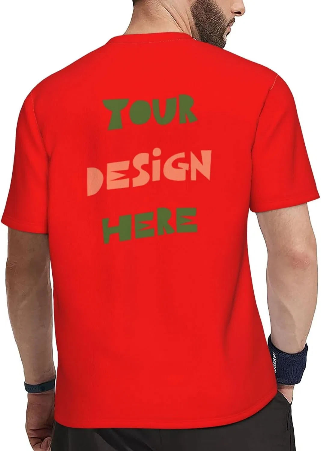 Футболка с принтом, Custom, красный — фото 3