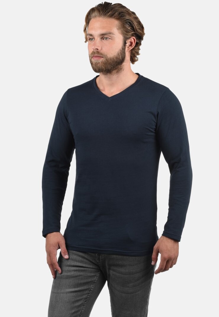 

Рубашка с длинным рукавом SDBASIL Solid, цвет dark blue