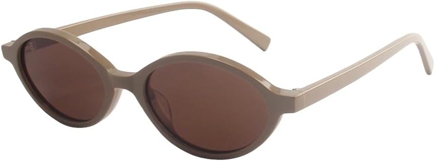 

Модные солнцезащитные очки в маленькой овальной оправе с поляризацией для женщин, защита от УФ-излучения UV400, мужские солнцезащитные очки в уличном стиле UJNHGQ, Light Brown