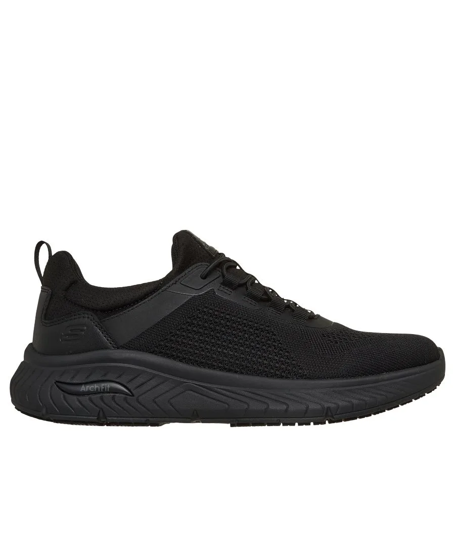 Мужские рабочие кроссовки с противоскользящим покрытием: Arch Fit Crosser - Rowynn Casual Work Sneakers от Finish Line Skechers, черный — фото 2