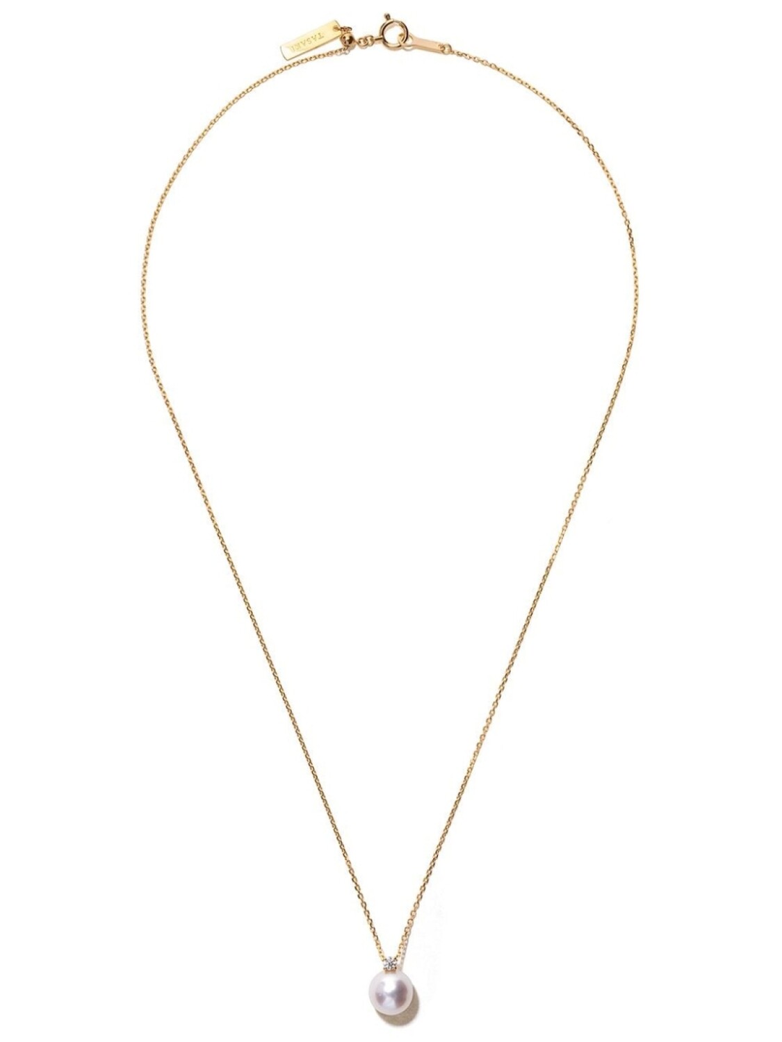 

Колье из желтого золота с жемчугом и бриллиантом TASAKI, золотой