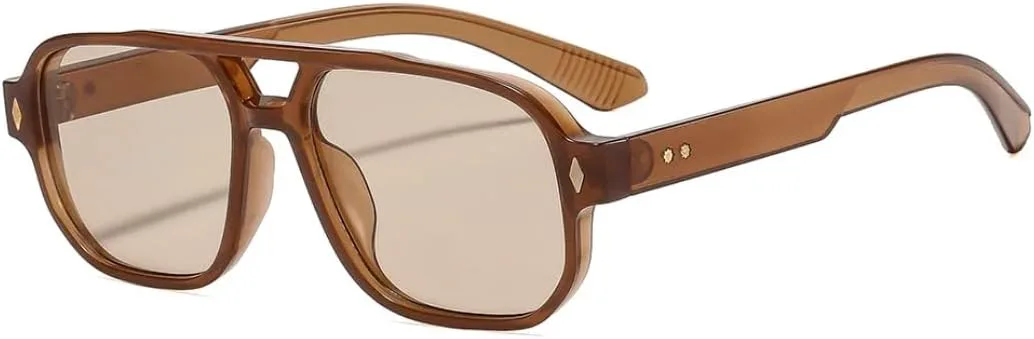 

Солнцезащитные очки для мужчин и женщин - защита UV400 - линзы с двойным леопардовым градиентом для занятий спортом на открытом воздухе и вождения DSVIGF, Brown