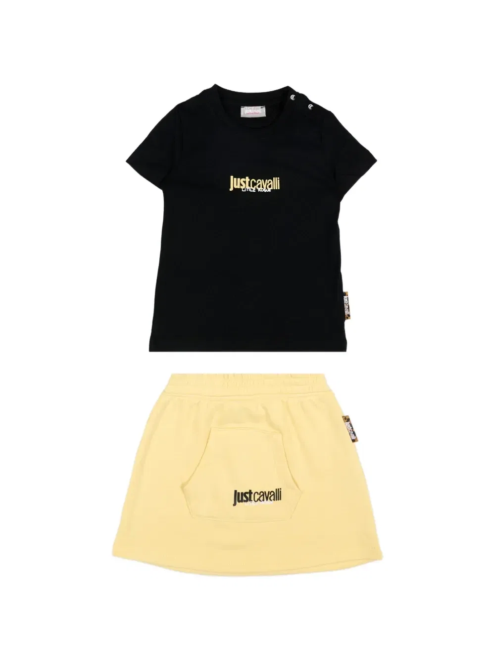 Комплект из топа и юбки с логотипом Just Cavalli Kids, черный