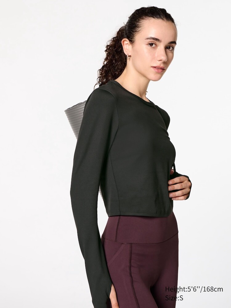 

Лонгслив ultra stretch airism Uniqlo, цвет 09 черный