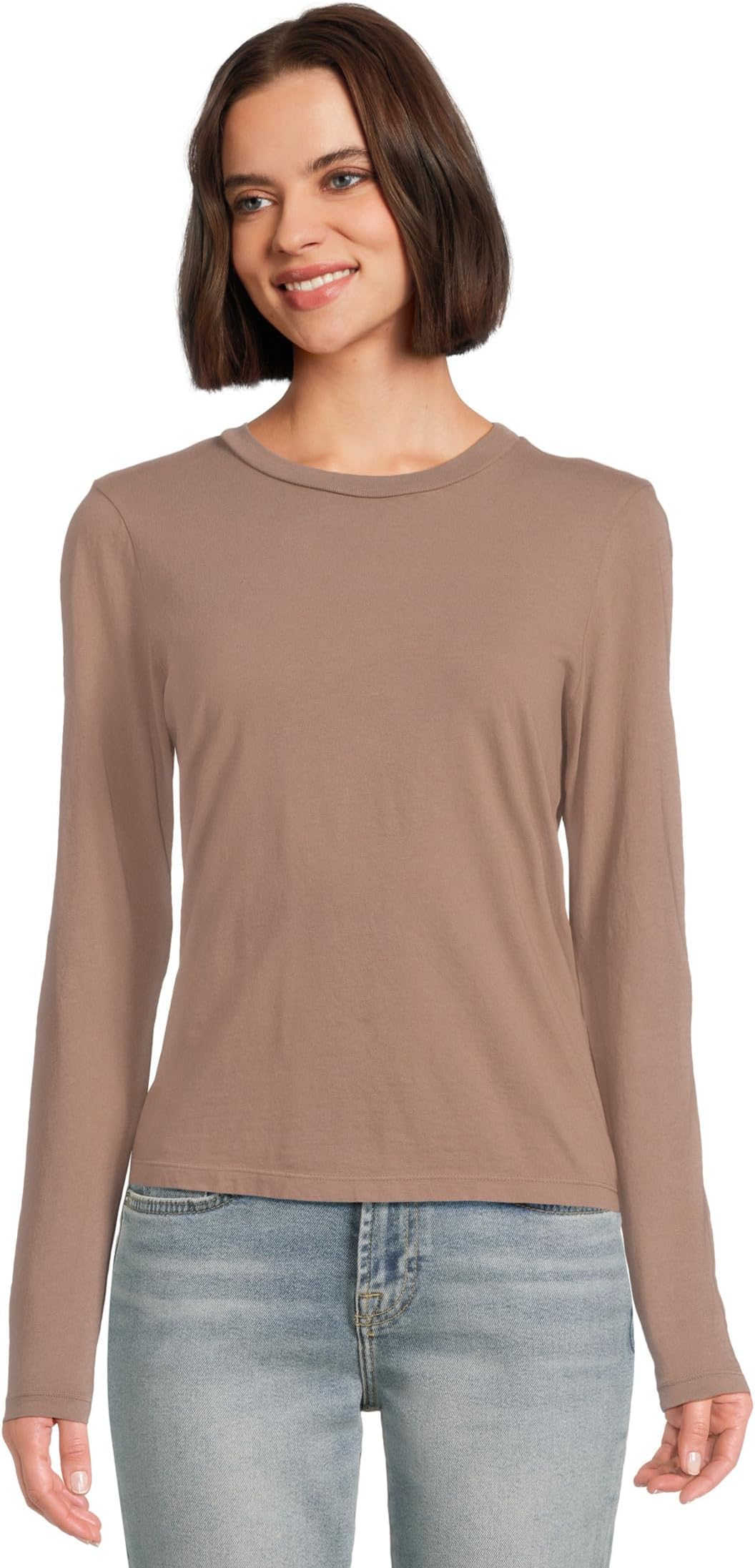 

Футболка Michael Stars Clarissa Long Sleeve Tee, цвет Cobblestone