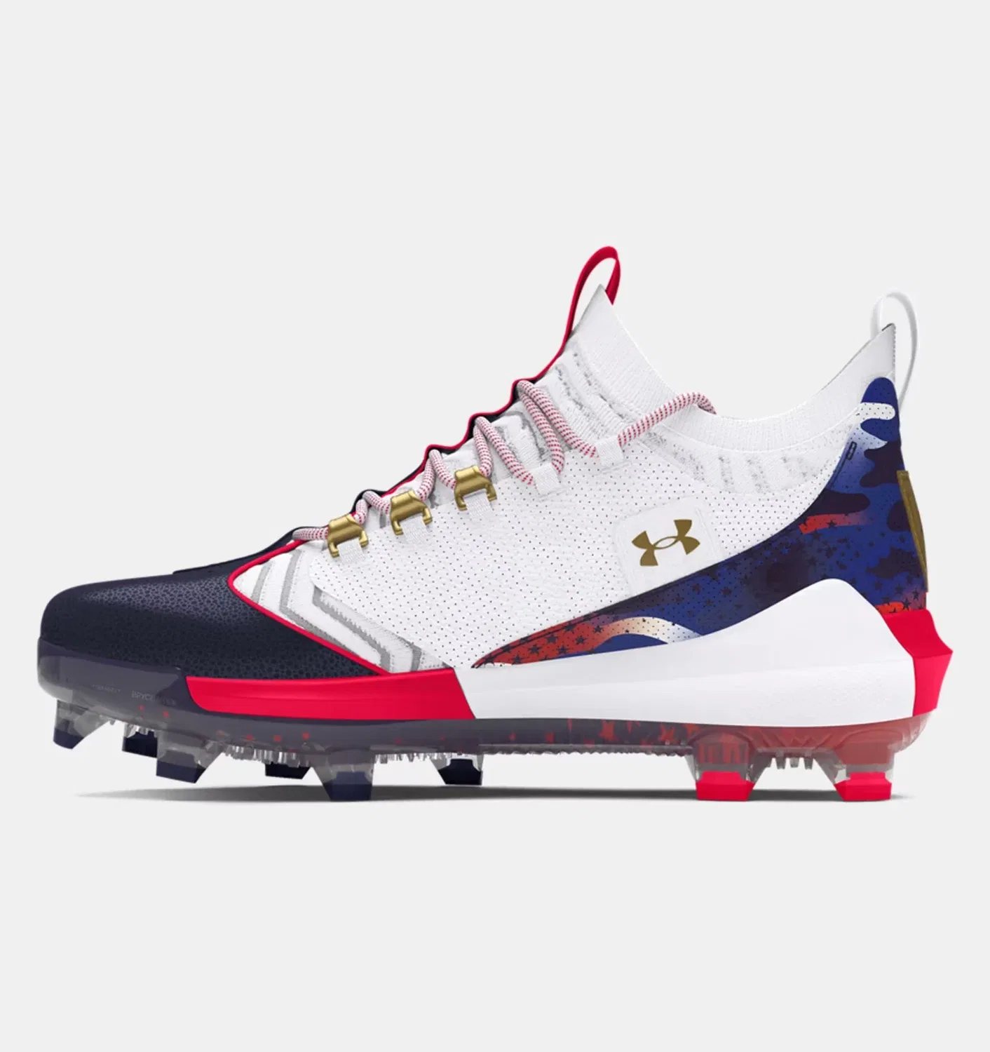 Мужские бейсбольные бутсы Under Armour Harper 9 Pro TPU USA 3027439-100 белого цвета DWA3861 — фото 3