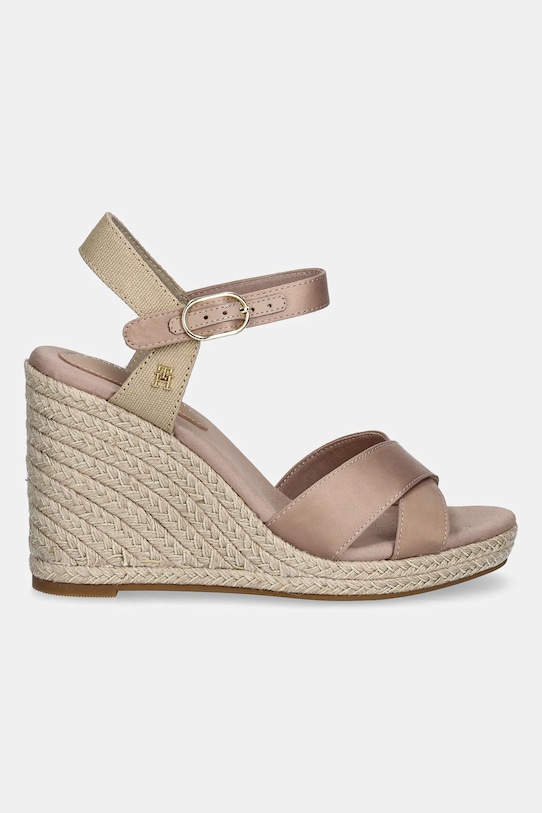 Сандалии SATIN HIGH WEDGE ESPADRILLE Tommy Hilfiger, бежевый — фото 2