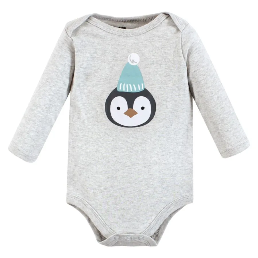 Мягкие хлопковые боди с длинными рукавами, комплект из 5 штук Hudson Baby, Chill Out Penguin — фото 4