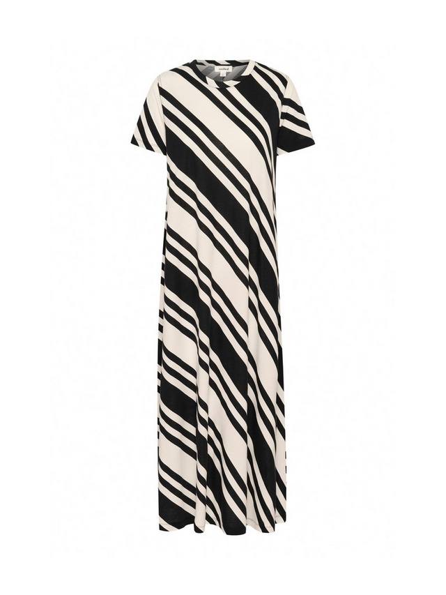 

Aeve полосатое платье-макси с коротким рукавом Soaked In Luxury, White/Black