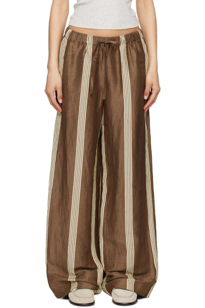 

Коричневые льняные брюки Olivia rag & bone