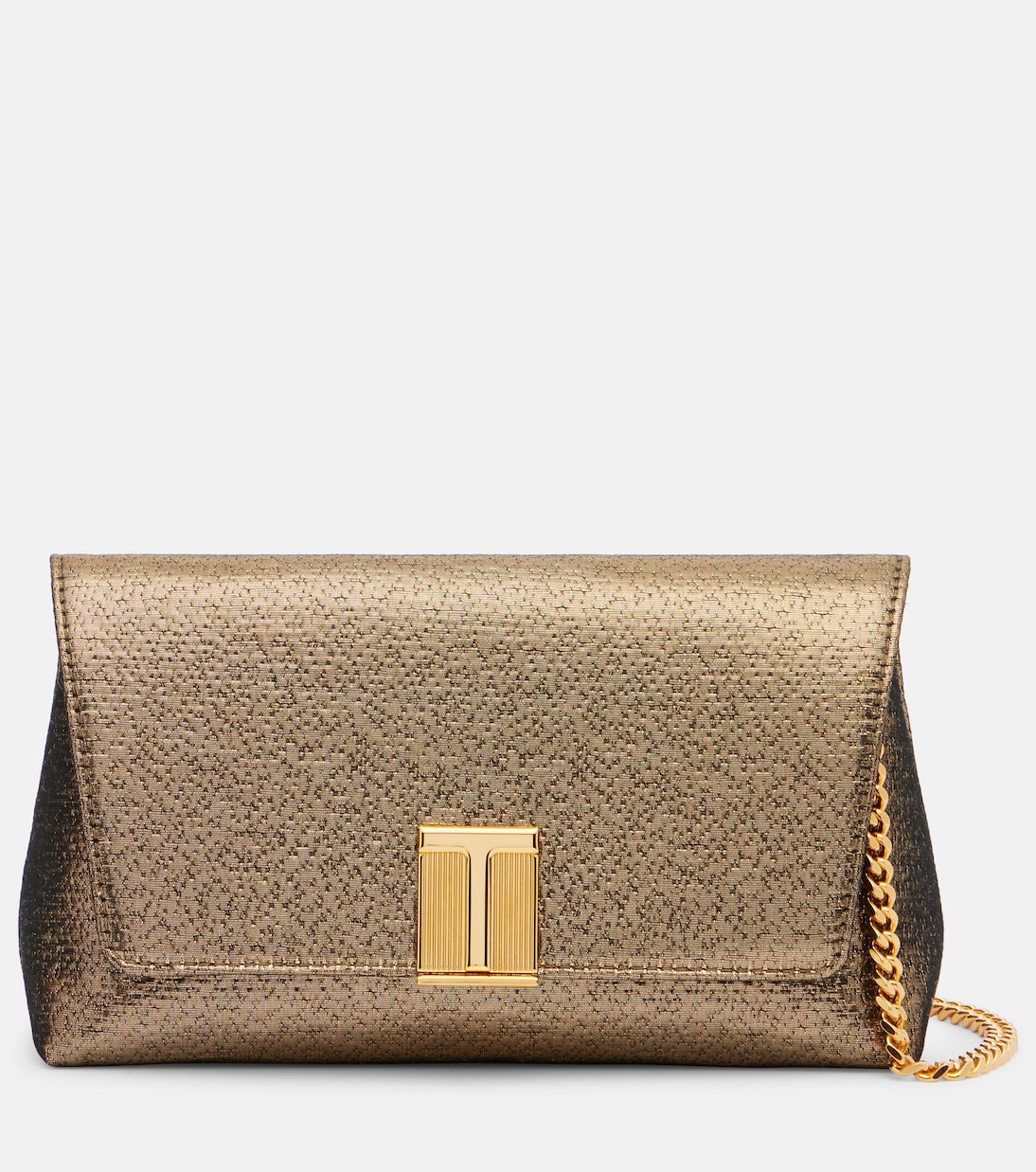 

Noble Small металлический клатч Tom Ford, Dark Gold