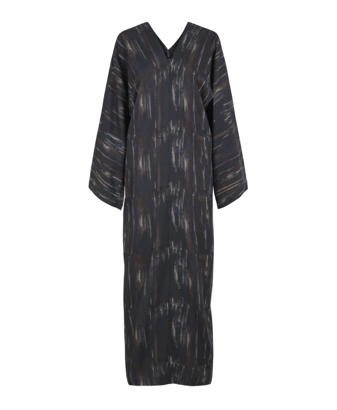 

Платье из тайской шерсти и шелка с принтом Cortana, мультиколор