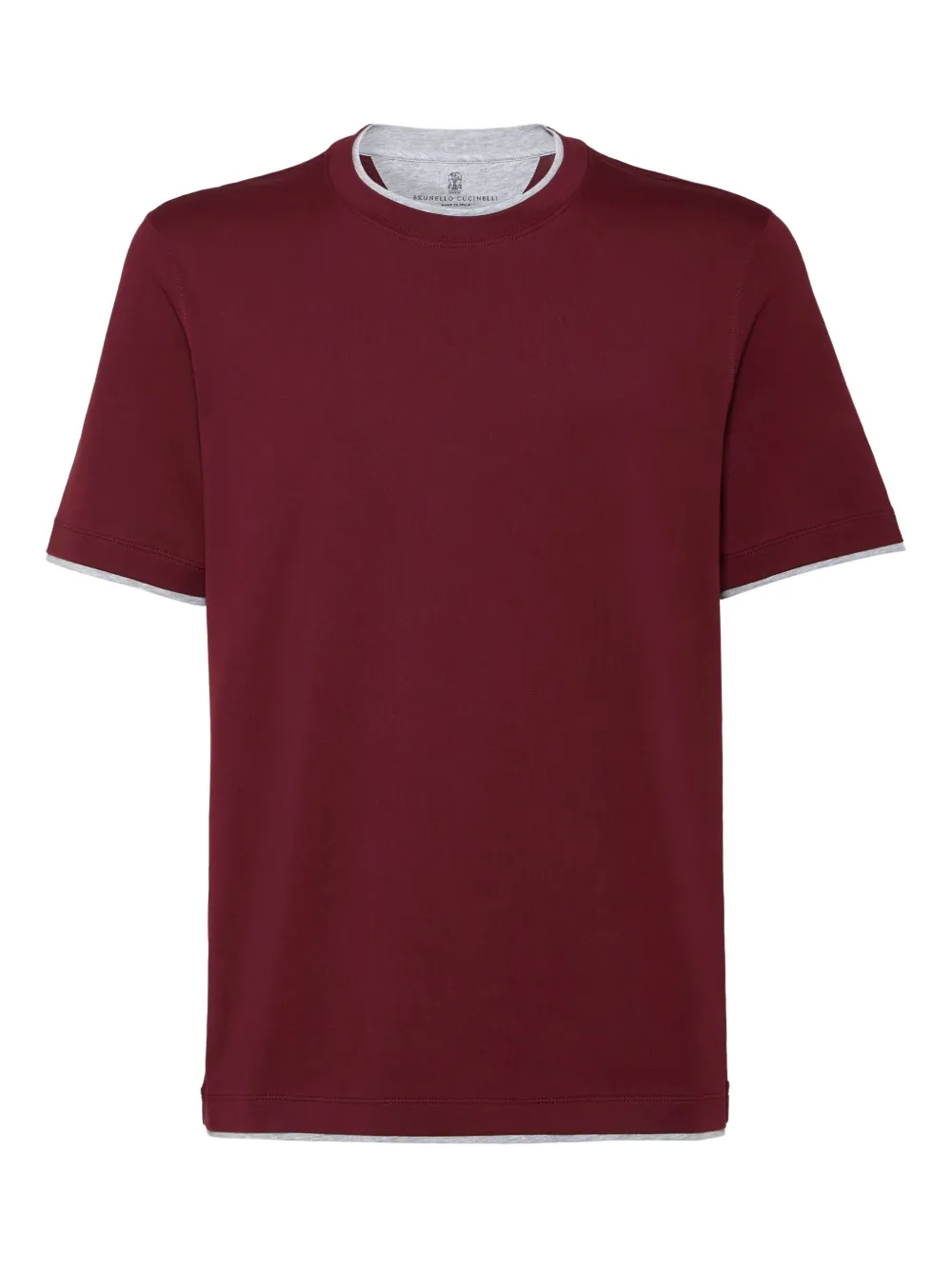

Хлопковая футболка Brunello Cucinelli, красный