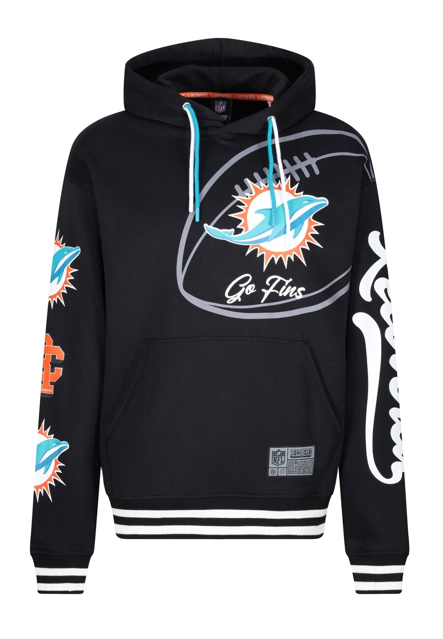 

Свитер Recovered NFL Dolphins Go Fins, черный