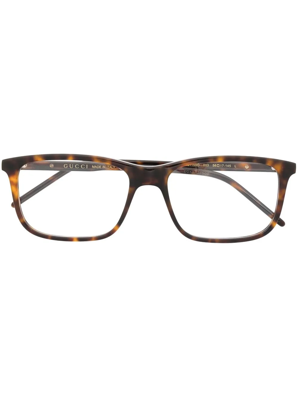 

Очки в прямоугольной оправе черепаховой расцветки Gucci Eyewear, коричневый
