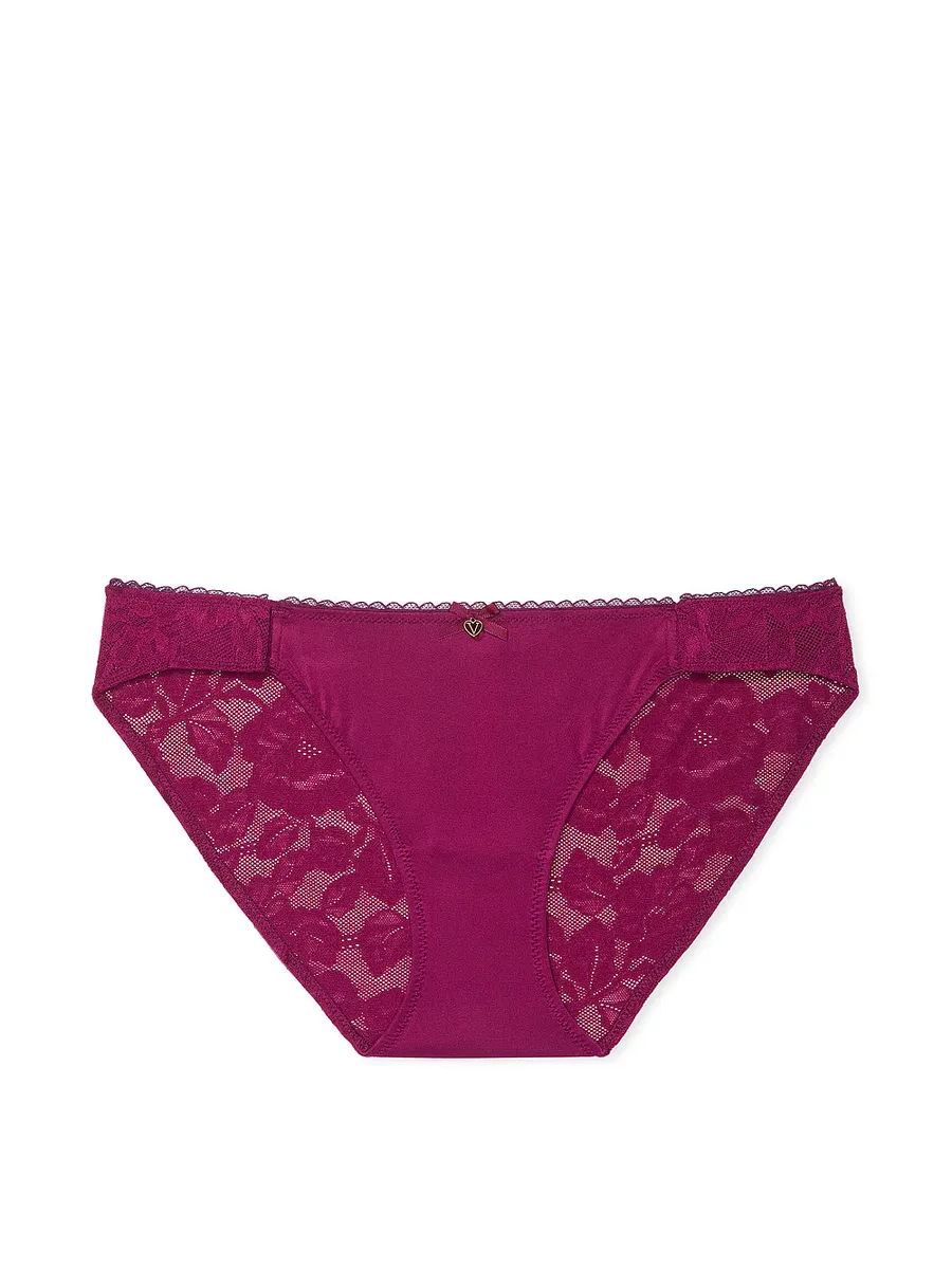 

Адаптивные трусики бикини со шнуровкой на спине VS Body By Victoria, цвет Plum Rouge