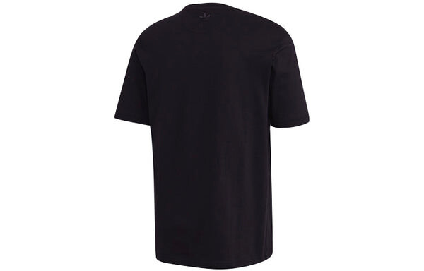 Футболка adidas originals 3d Trefoil Tee Casual Logo Round Neck Short Sleeve Black, черный — фото 2