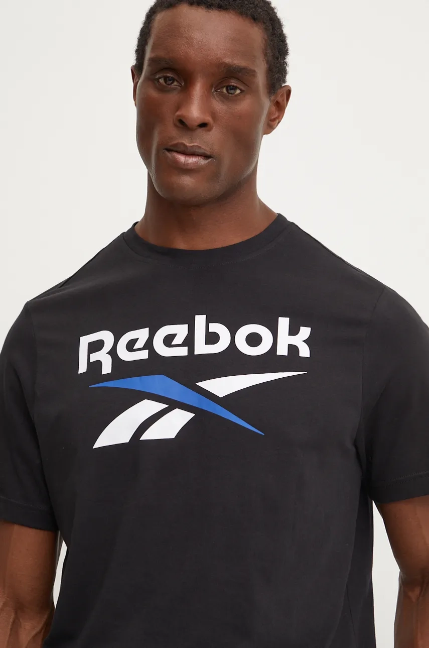 

Хлопковая футболка Reebok, черный