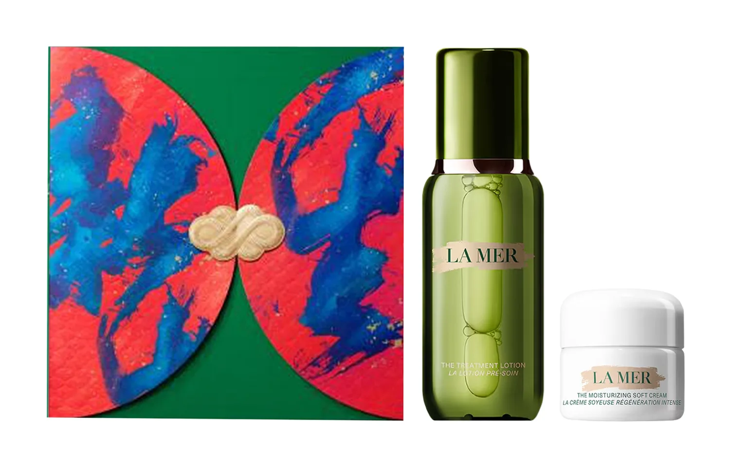 LA MER Новогодний лимитированный набор для ухода с облачной бархатной эссенцией-водой для упругости и увлажнения 15мл+150мл/30мл+150мл, Repairing Revitalizing Essence 150ml+Miracle Anti-Aging Cloud Cream 30ml — фото 2