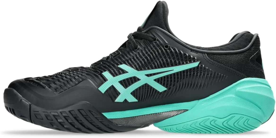 Мужские теннисные кроссовки ASICS Court FlyteFoam 3, Black/Aurora Green — фото 4