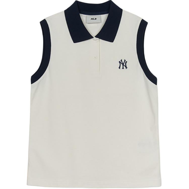 

MLB Футболка поло New York Yankees SS25 женская ivory