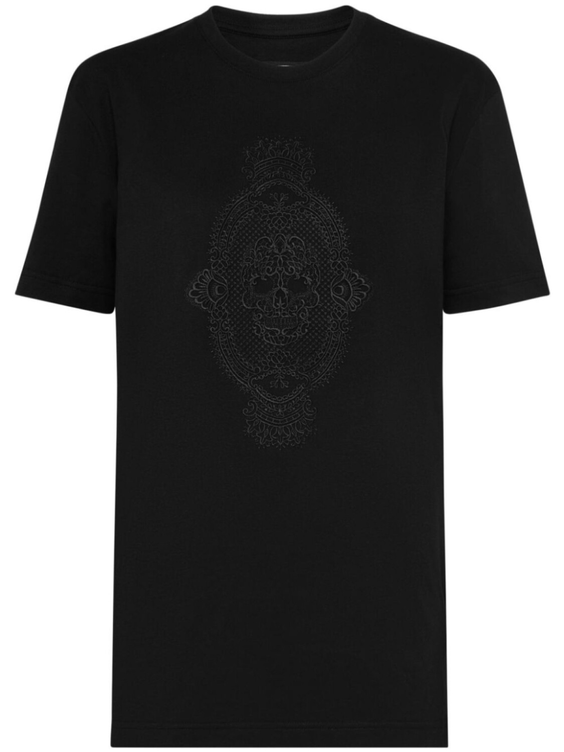 

Philipp Plein футболка с вышивкой Skull, черный