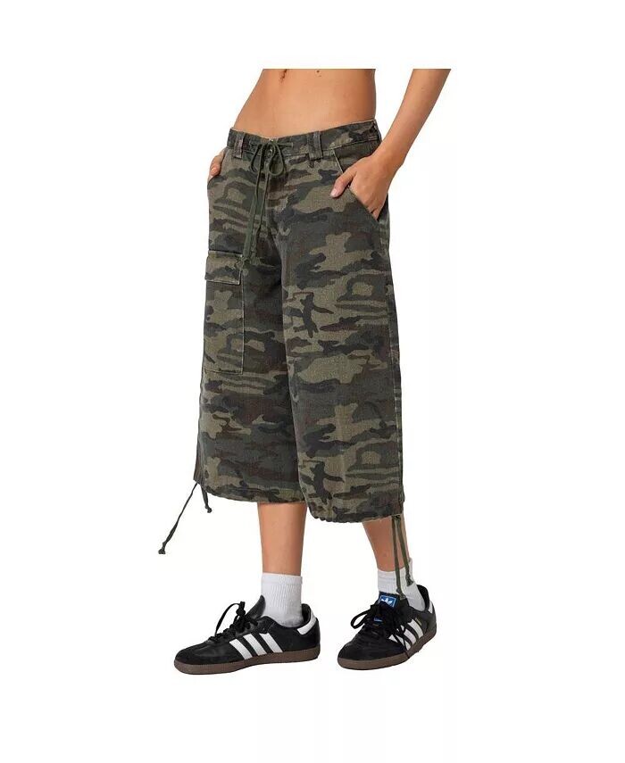 

Женские шорты-бермуды Camo Cargo Edikted, зеленый