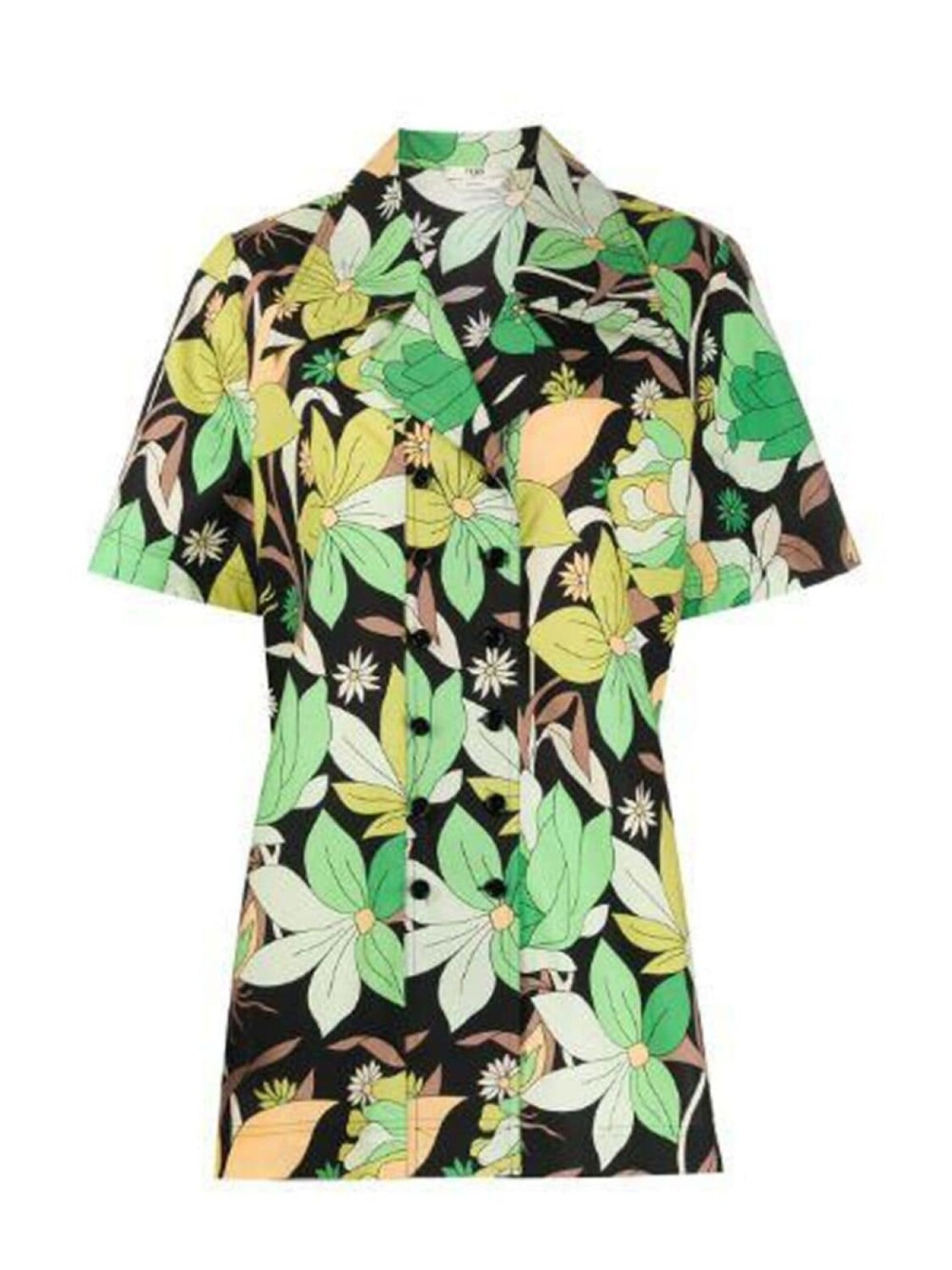 

FENDI Floral Print Short Sleeve Shirt, разноцветный
