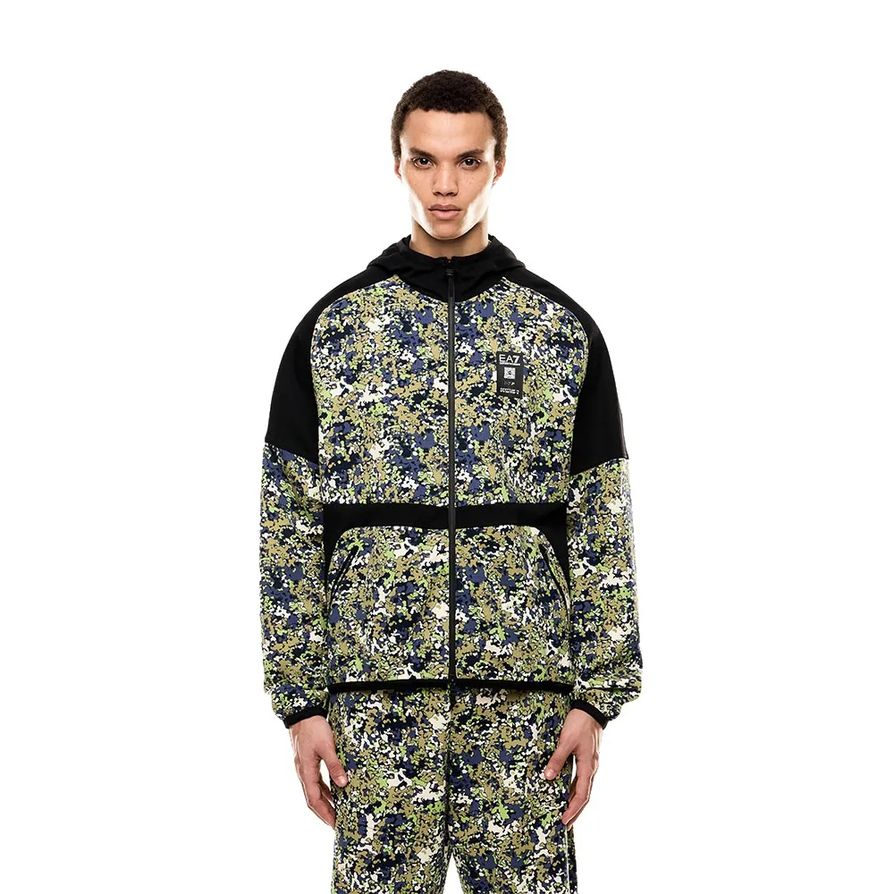 

Толстовка EA7 EMPORIO ARMANI Train Visibility Graphic full zip, зеленый