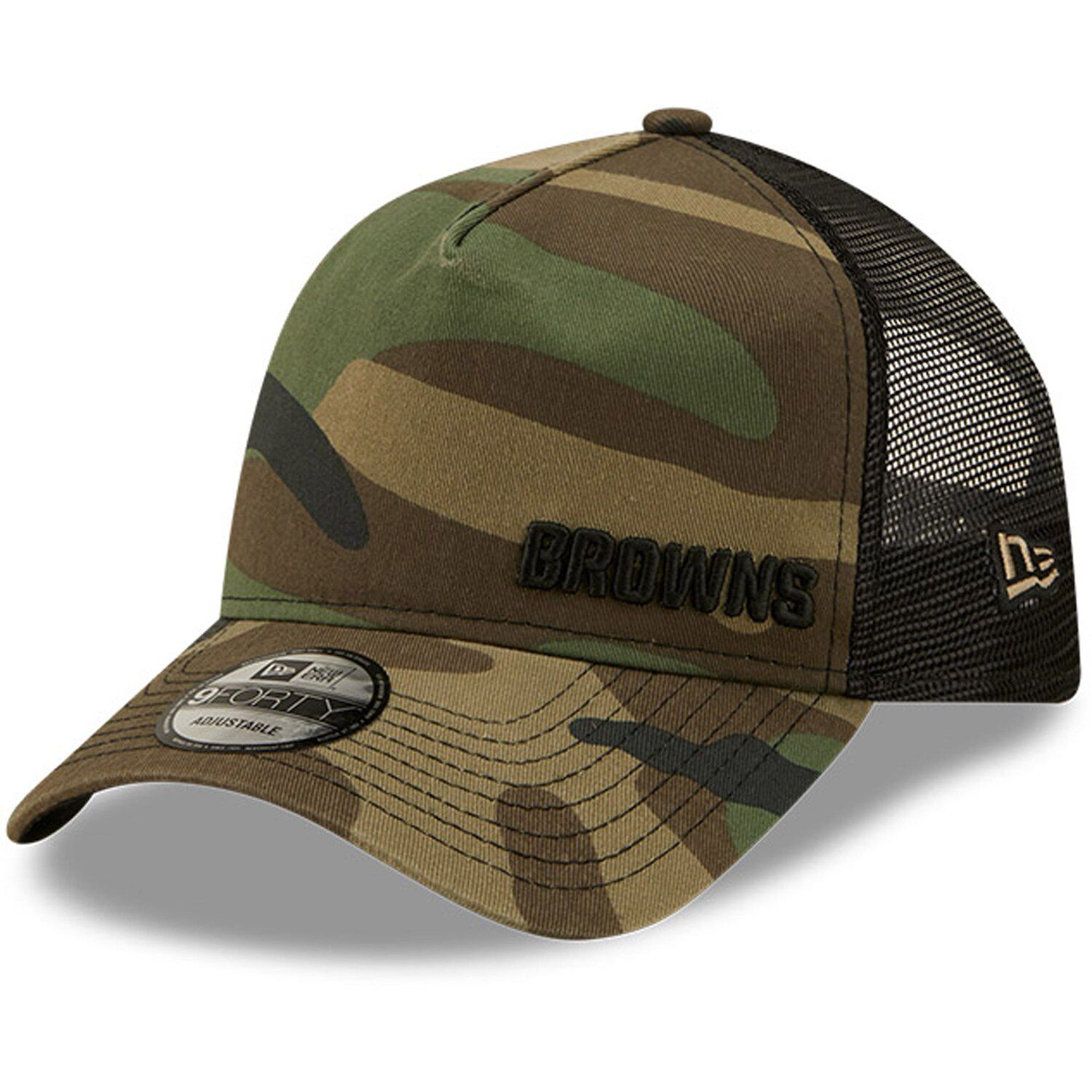 

Мужская кепка New Era Camo/Black Cleveland Browns Flawless Utility A-Frame Trucker 9FORTY Snapback Hat