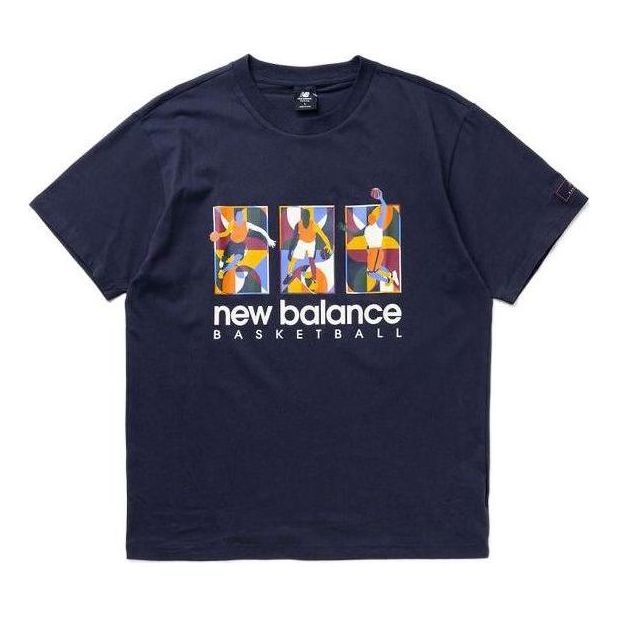 

Футболка New Balance Hoops Classic Court Short Sleeve T-shirt 'Eclipse', темно-синий